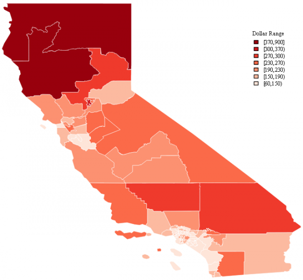 California Average Social Security Disability Income (SSDI)
