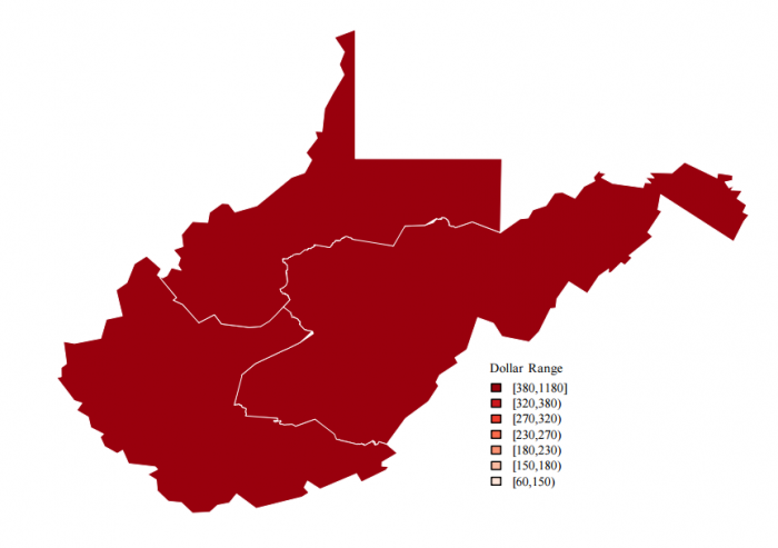 West Virginia Male Social Security Disability Income (SSDI)